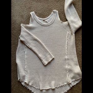 Cold shoulder sweater